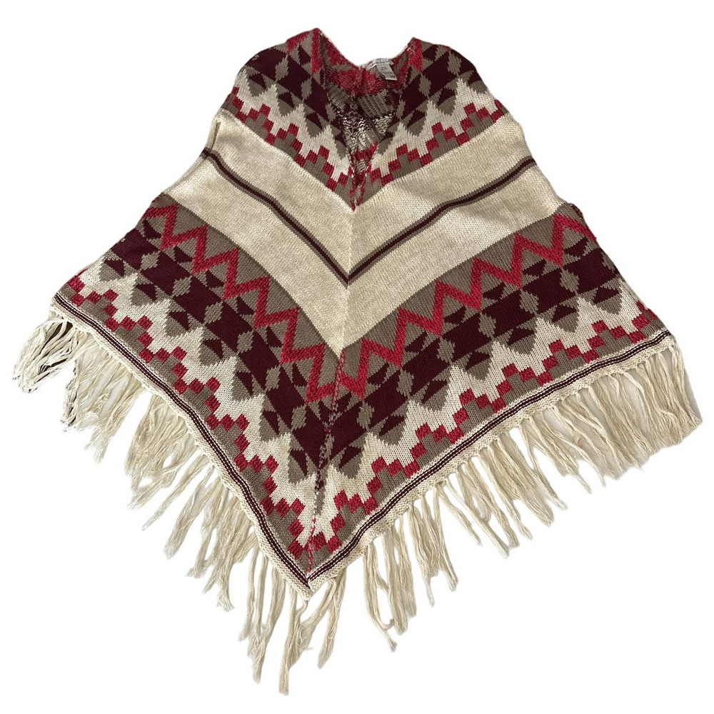 American Rag Poncho Sweater Boho Hippie Southwest Wrap Open Front Size S/M